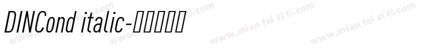 DINCond italic字体转换